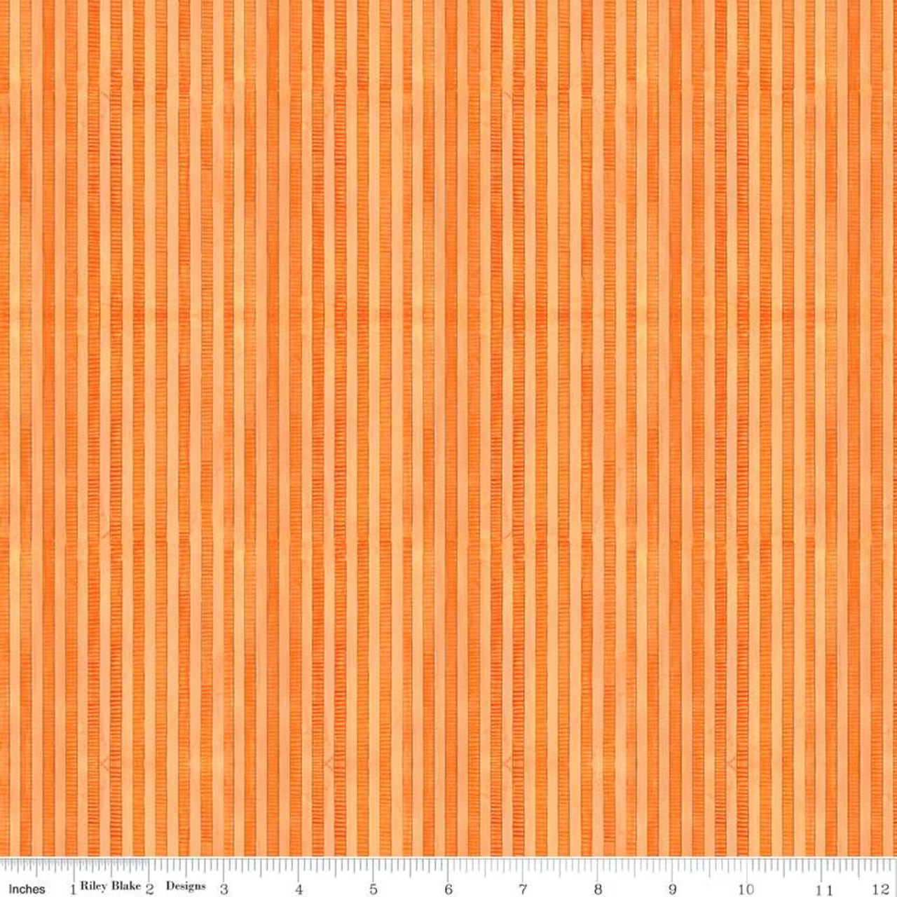Fabric Riley Blake Orange Stripes Ghoul Friends by the Quarter Yard C16056-ORANGE